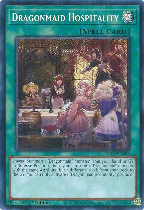 Dragonmaid Hospitality (Secret Rare) [RA03-EN068] Secret Rare | Mega City Incorporated