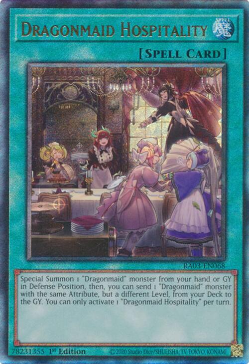 Dragonmaid Hospitality (UTR) [RA03-EN068] Prismatic Ultimate Rare | Mega City Incorporated