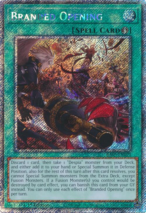 Branded Opening (Platinum Secret Rare) [RA03-EN070] Platinum Secret Rare | Mega City Incorporated