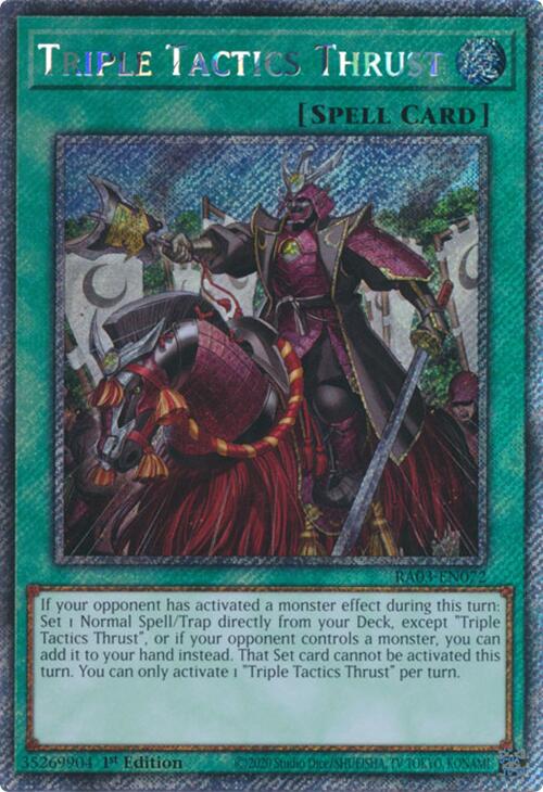 Triple Tactics Thrust (Platinum Secret Rare) [RA03-EN072] Platinum Secret Rare | Mega City Incorporated