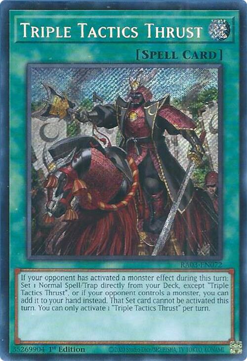 Triple Tactics Thrust (Secret Rare) [RA03-EN072] Secret Rare | Mega City Incorporated