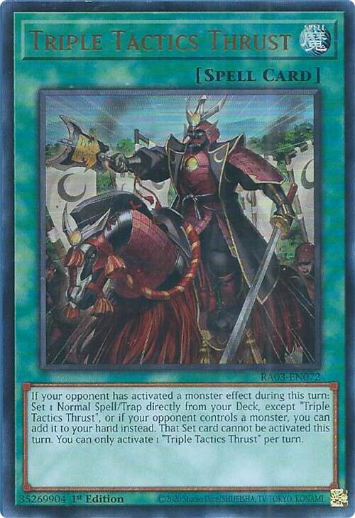 Triple Tactics Thrust (UR) [RA03-EN072] Ultra Rare | Mega City Incorporated