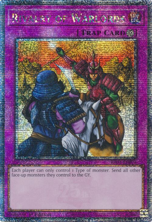 Rivalry of Warlords (Quarter Century Secret Rare) [RA03-EN075] Quarter Century Secret Rare | Mega City Incorporated