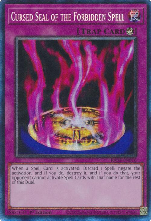 Cursed Seal of the Forbidden Spell (CR) [RA03-EN076] Prismatic Collector's Rare | Mega City Incorporated