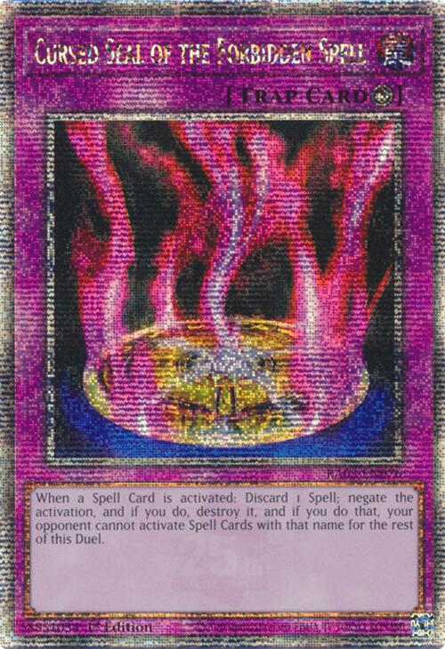 Cursed Seal of the Forbidden Spell (Quarter Century Secret Rare) [RA03-EN076] Quarter Century Secret Rare | Mega City Incorporated