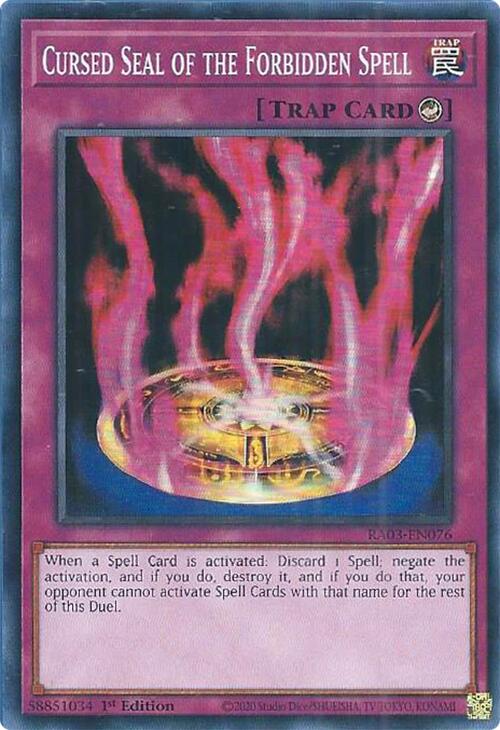 Cursed Seal of the Forbidden Spell [RA03-EN076] Super Rare | Mega City Incorporated