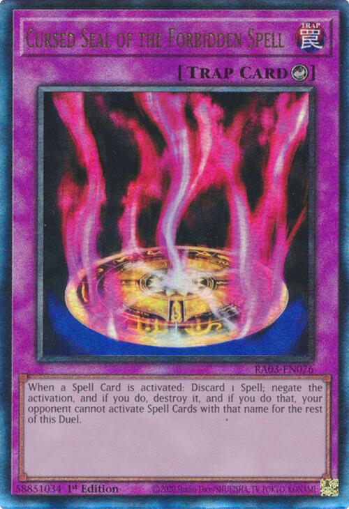 Cursed Seal of the Forbidden Spell (UTR) [RA03-EN076] Prismatic Ultimate Rare | Mega City Incorporated