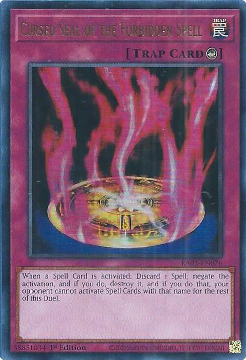 Cursed Seal of the Forbidden Spell (UR) [RA03-EN076] Ultra Rare | Mega City Incorporated