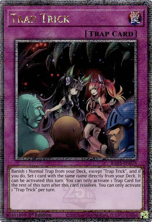 Trap Trick (Quarter Century Secret Rare) [RA03-EN078] Quarter Century Secret Rare | Mega City Incorporated