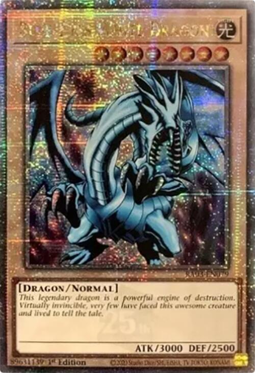 Blue-Eyes White Dragon (Quarter Century Secret Rare) [RA03-EN079] Quarter Century Secret Rare | Mega City Incorporated