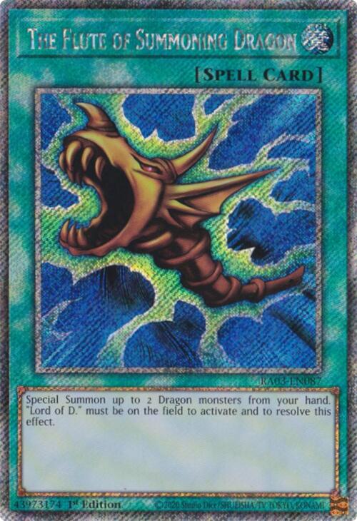 The Flute of Summoning Dragon (Platinum Secret Rare) [RA03-EN087] Platinum Secret Rare | Mega City Incorporated