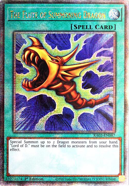 The Flute of Summoning Dragon (Quarter Century Secret Rare) [RA03-EN087] Quarter Century Secret Rare | Mega City Incorporated