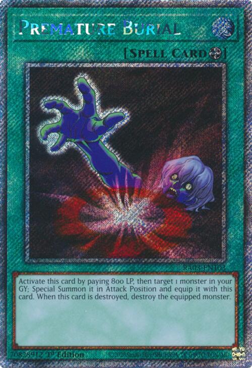 Premature Burial (Platinum Secret Rare) [RA03-EN103] Platinum Secret Rare | Mega City Incorporated