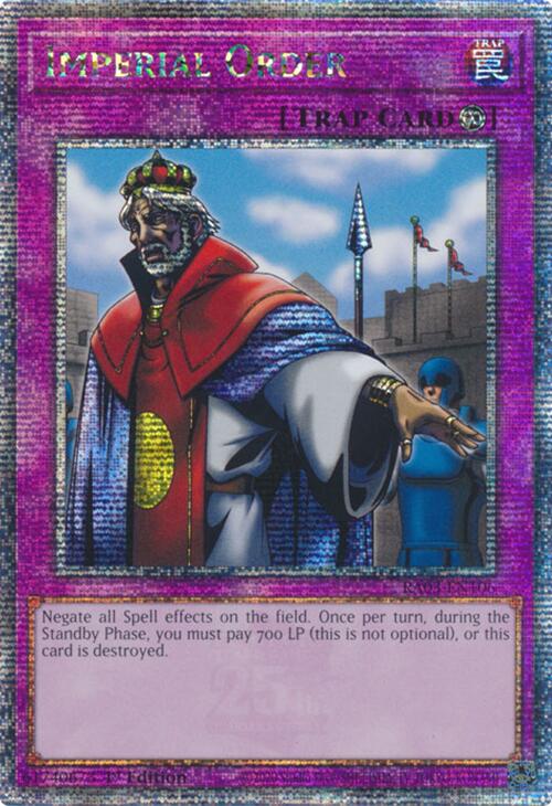 Imperial Order (Quarter Century Secret Rare) [RA03-EN106] Quarter Century Secret Rare | Mega City Incorporated