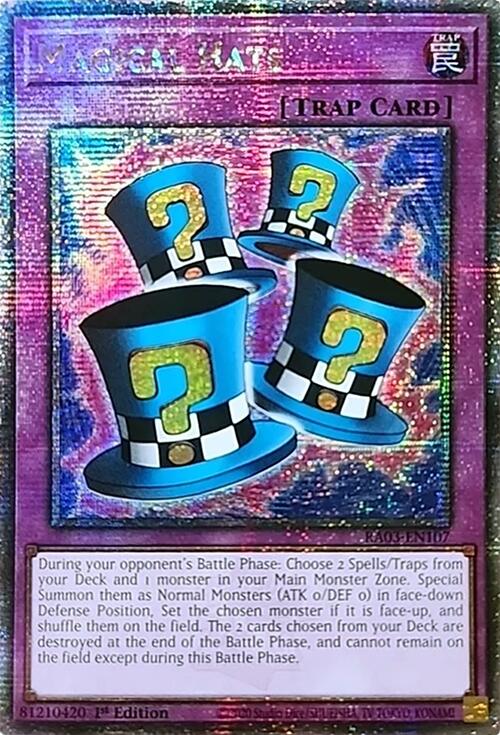 Magical Hats (Quarter Century Secret Rare) [RA03-EN107] Quarter Century Secret Rare | Mega City Incorporated