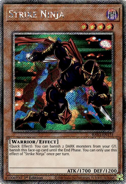 Strike Ninja (Platinum Secret Rare) [RA03-EN131] Platinum Secret Rare | Mega City Incorporated