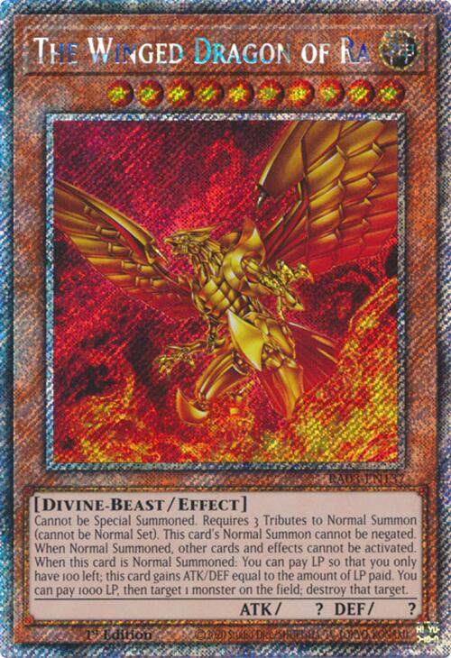 The Winged Dragon of Ra (Platinum Secret Rare) [RA03-EN137] Platinum Secret Rare | Mega City Incorporated