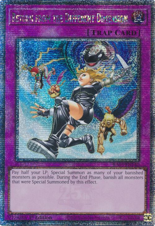 Return from the Different Dimension (Quarter Century Secret Rare) [RA03-EN140] Quarter Century Secret Rare | Mega City Incorporated