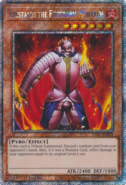 Thestalos the Firestorm Monarch (Platinum Secret Rare) [RA03-EN143] Platinum Secret Rare | Mega City Incorporated