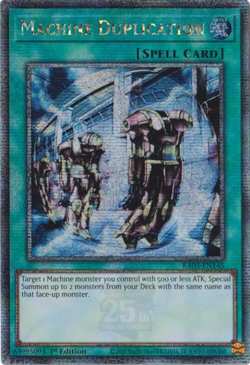 Machine Duplication (Quarter Century Secret Rare) [RA03-EN145] Quarter Century Secret Rare | Mega City Incorporated