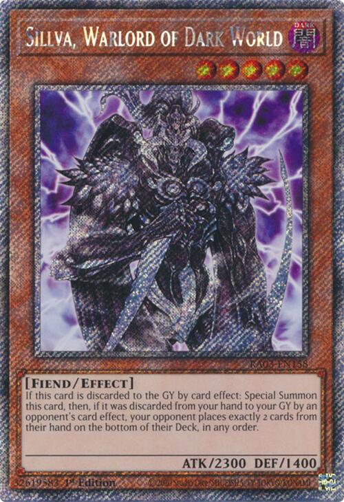 Sillva, Warlord of Dark World (Platinum Secret Rare) [RA03-EN158] Platinum Secret Rare | Mega City Incorporated