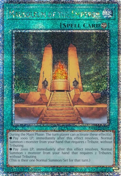 Mausoleum of the Emperor (Quarter Century Secret Rare) [RA03-EN167] Quarter Century Secret Rare | Mega City Incorporated