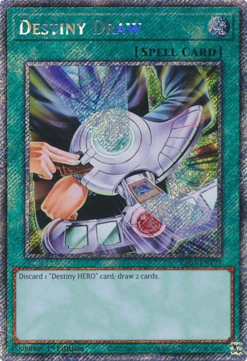 Destiny Draw (Platinum Secret Rare) [RA03-EN173] Platinum Secret Rare | Mega City Incorporated