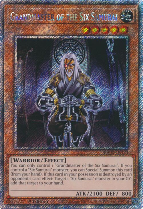 Grandmaster of the Six Samurai (Platinum Secret Rare) [RA03-EN174] Platinum Secret Rare | Mega City Incorporated