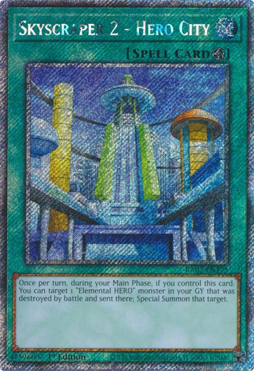 Skyscraper 2 - Hero City (Platinum Secret Rare) [RA03-EN175] Platinum Secret Rare | Mega City Incorporated