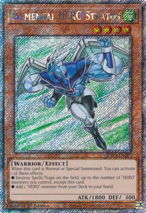 Elemental HERO Stratos (Platinum Secret Rare) [RA03-EN177] Platinum Secret Rare | Mega City Incorporated