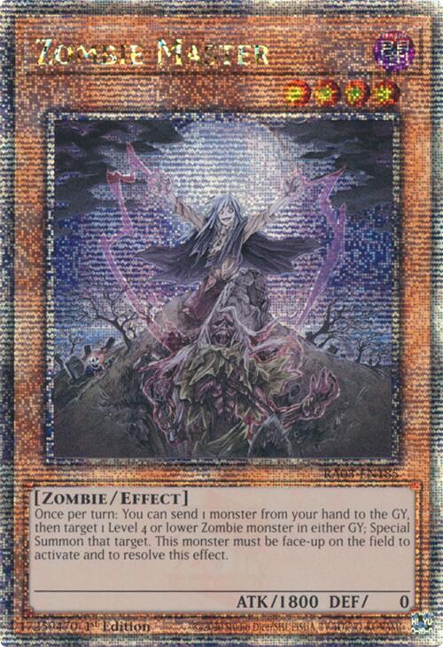 Zombie Master (Quarter Century Secret Rare) [RA03-EN185] Quarter Century Secret Rare | Mega City Incorporated