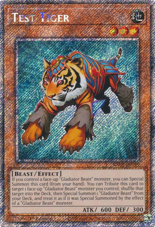 Test Tiger (Platinum Secret Rare) [RA03-EN189] Platinum Secret Rare | Mega City Incorporated