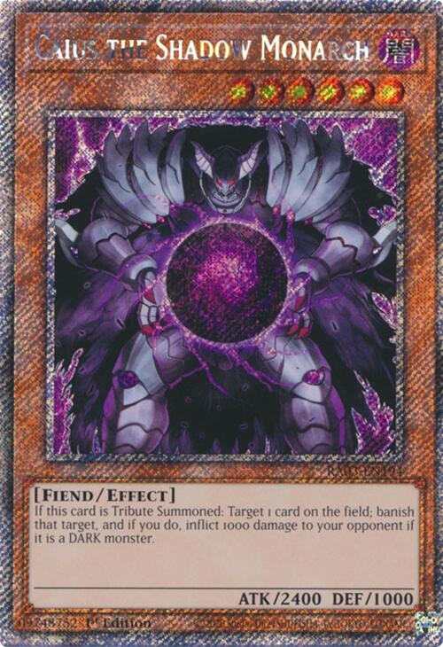 Caius the Shadow Monarch (Platinum Secret Rare) [RA03-EN194] Platinum Secret Rare | Mega City Incorporated