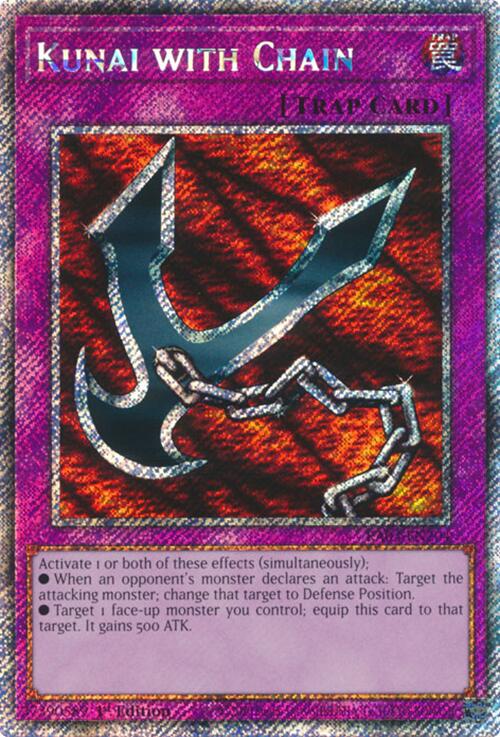 Kunai with Chain (Platinum Secret Rare) [RA03-EN204] Platinum Secret Rare | Mega City Incorporated