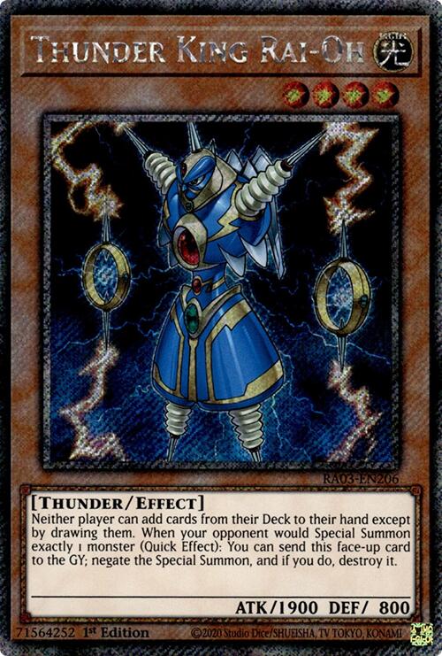 Thunder King Rai-Oh (Platinum Secret Rare) [RA03-EN206] Platinum Secret Rare | Mega City Incorporated