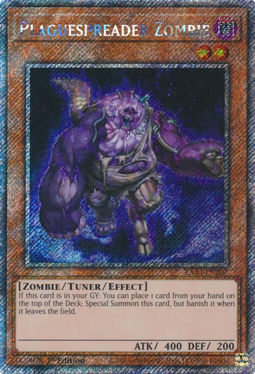 Plaguespreader Zombie (Platinum Secret Rare) [RA03-EN207] Platinum Secret Rare | Mega City Incorporated