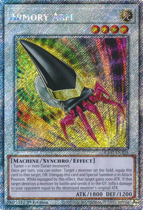 Armory Arm (Platinum Secret Rare) [RA03-EN213] Platinum Secret Rare | Mega City Incorporated