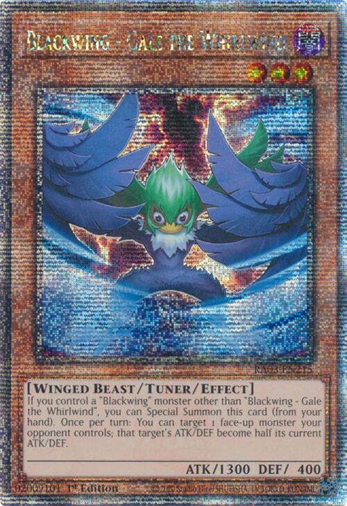 Blackwing - Gale the Whirlwind (Quarter Century Secret Rare) [RA03-EN215] Quarter Century Secret Rare | Mega City Incorporated