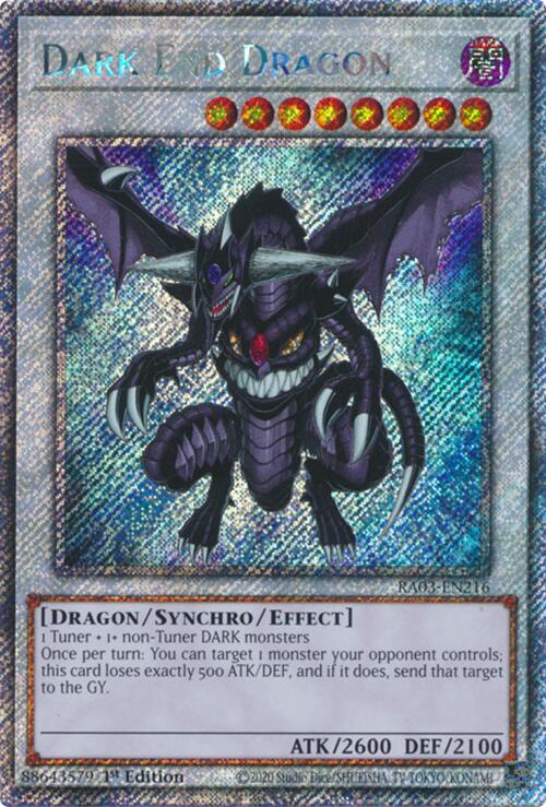 Dark End Dragon (Platinum Secret Rare) [RA03-EN216] Platinum Secret Rare | Mega City Incorporated