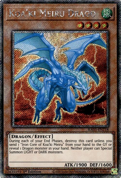 Koa'ki Meiru Drago (Platinum Secret Rare) [RA03-EN218] Platinum Secret Rare | Mega City Incorporated