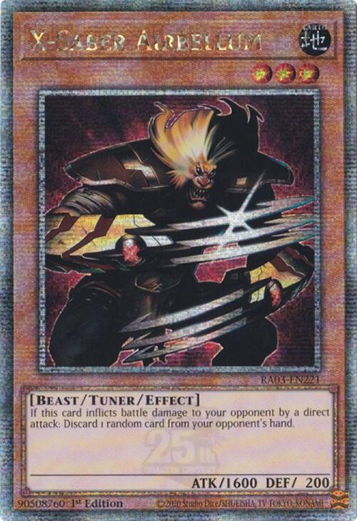 X-Saber Airbellum (Quarter Century Secret Rare) [RA03-EN221] Quarter Century Secret Rare | Mega City Incorporated