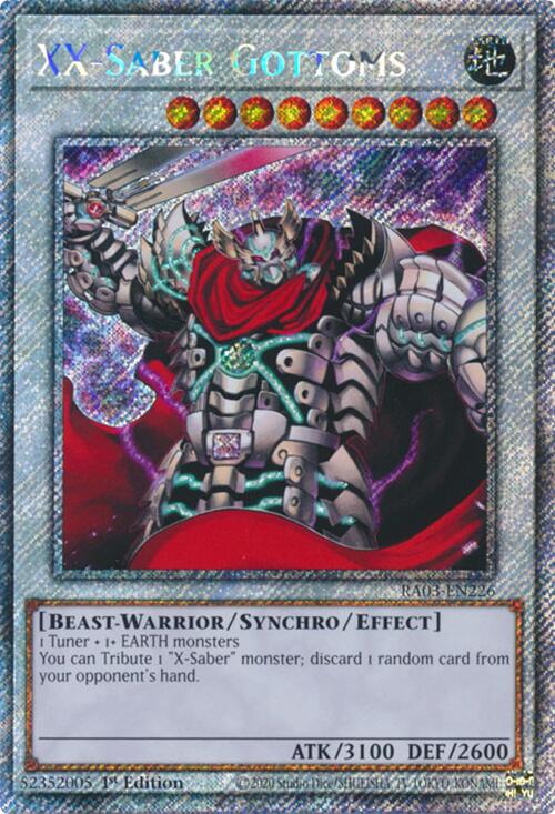 XX-Saber Gottoms (Platinum Secret Rare) [RA03-EN226] Platinum Secret Rare | Mega City Incorporated