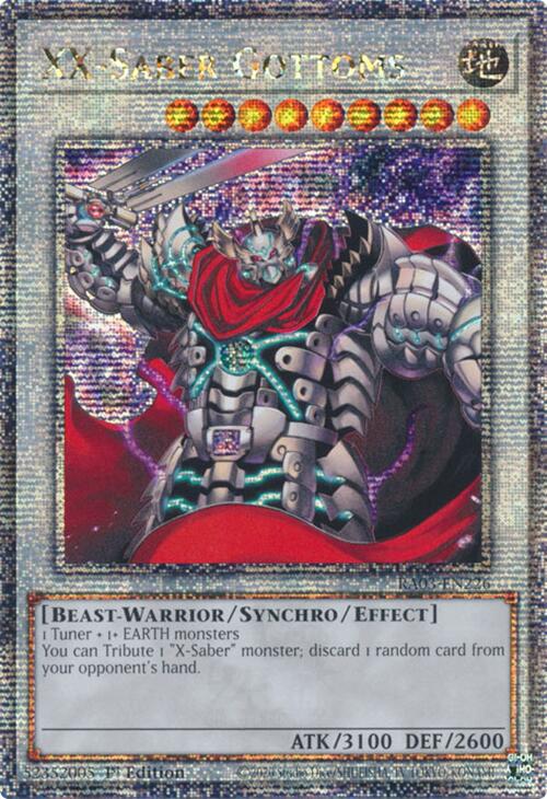 XX-Saber Gottoms (Quarter Century Secret Rare) [RA03-EN226] Quarter Century Secret Rare | Mega City Incorporated