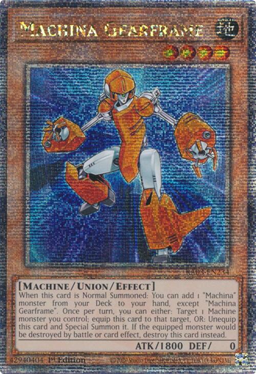 Machina Gearframe (Quarter Century Secret Rare) [RA03-EN234] Quarter Century Secret Rare | Mega City Incorporated