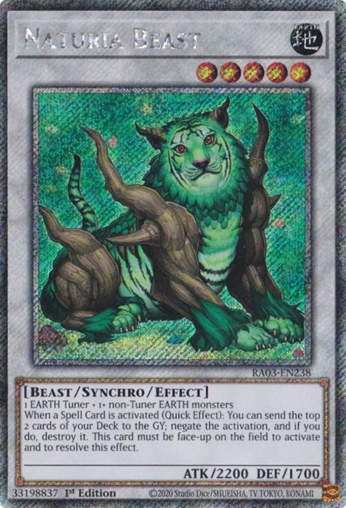 Naturia Beast (Platinum Secret Rare) [RA03-EN238] Platinum Secret Rare | Mega City Incorporated