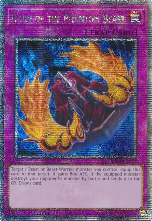 Horn of the Phantom Beast (Quarter Century Secret Rare) [RA03-EN241] Quarter Century Secret Rare | Mega City Incorporated