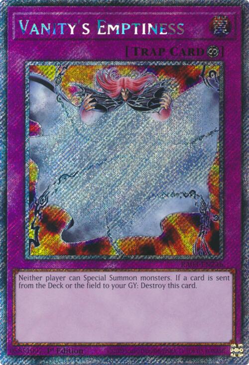 Vanity's Emptiness (Platinum Secret Rare) [RA03-EN246] Platinum Secret Rare | Mega City Incorporated