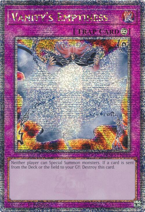 Vanity's Emptiness (Quarter Century Secret Rare) [RA03-EN246] Quarter Century Secret Rare | Mega City Incorporated