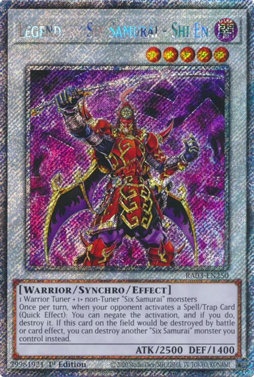 Legendary Six Samurai - Shi En (Platinum Secret Rare) [RA03-EN250] Platinum Secret Rare | Mega City Incorporated