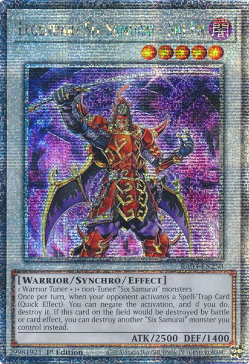 Legendary Six Samurai - Shi En (Quarter Century Secret Rare) [RA03-EN250] Quarter Century Secret Rare | Mega City Incorporated